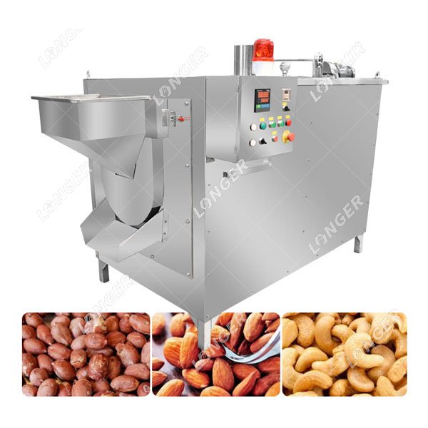 100kg/h Drum Groundnut Roaster Machine for Nut