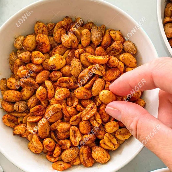 The Production Process of Fried Peanuts