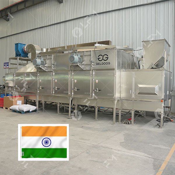 Automatic Belt Peanut Roasting Machine Installed in India