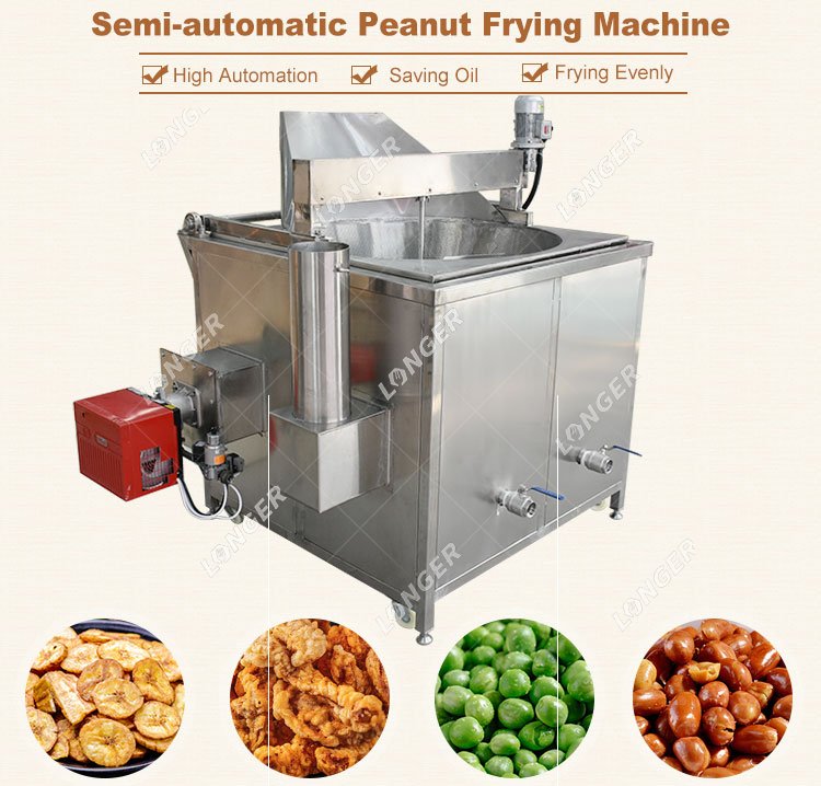 Semi Automatic Groundnut Frying Machine