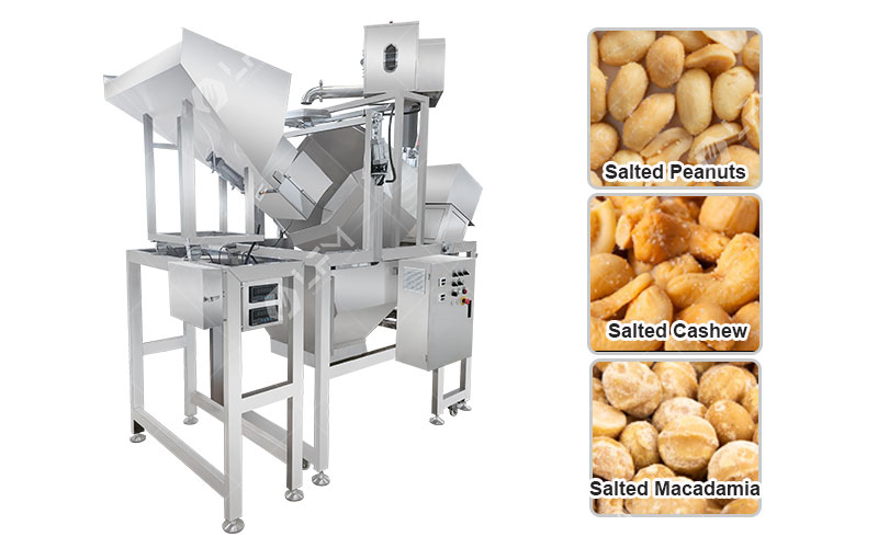 PLC Control Peanuts Salting Machine for Sale